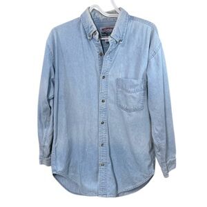 Vintage Men’s Large Field & Stream Denim Blue Jean Shirt Heavyweight Shacket